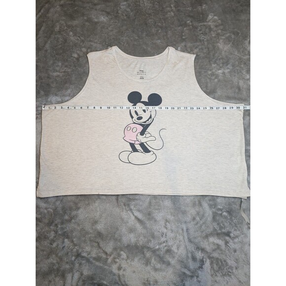 Disney Mickey Mouse Plus Size Tank Top - Gray Heather with Pink Shorts, Size 3X - Picture 3 of 8